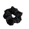 Laço de Cabelo Vintage Estilo Coreano Preto e Branco Floral Pequeno Plissado Intestino Grosso Diário Combina com Tudo Preguiçoso Rabo de Cavalo Corda de Cabelo Tendão de Couro Acessórios de Cabelo