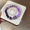 Pulsera de Abalorios con Forma de Serpiente de Amatista Nuevo Estilo Chino Retro Pulsera Versátil Diseño Elegante de Nicho Joyería de Mano para Mujeres