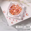 Rhinestones iridiscentes para decoración de uñas color caramelo de perla de sirena, cuentas de cristal mixto, cuentas semicirculares, en caja, decoraciones de uñas con base plana