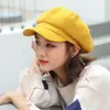 Gorro de Lana de Moda Otoño e Invierno para Mujer, Nuevo Gorro Artístico de Pintor de Invierno, Boina Octogonal Versátil Coreana