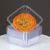 Atacado de Bandejas Prontas para Bolo da Lua, Bolo de Feijão Mungo Espesso, Bolo de Pele de Gelo com Gema de Ovo, Bandeja Base para Snow Meiniang, Caixa Transparente Dourada Blister