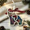 Novedad transfronteriza mejor regalo de inauguración de casa adornos colgantes de madera decoración del hogar decoraciones rojas para árbol de Navidad regalo