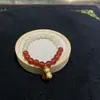 Nuevo Pulsera de Hilo de Seda Imitación Oro Hada Pulsera de Calabaza de Jade Ágata de Fuente de Sal Moda Pulsera de Cuentas de Jade