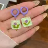 Pendientes de Flor de Dopamina a la Moda, Frescos y Exquisitos con un Toque de Lujo Ligero y de Alta Gama, Estilo Vacacional, Pendientes Versátiles con un Diseño Único