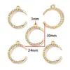 Nuevos Accesorios de Aleación con Estrellas y Lunas Incrustadas de Diamantes Colgantes DIY Pulsera Collar Bolsa Llavero Joyería W809