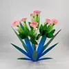Adornos Metálicos de Agave de Hierro Artesanías de Hierro Orquídea Mariposa Decoración Exterior Clavel Jardín Plantas Artificiales