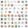 60 novos adesivos de graffiti de praia para surfe adesivos decorativos diy para celular mesa atacado
