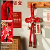 Colgante Nudo Wanzi Año 2027 Año de la Oveja Decoración Ambiente de Año Nuevo para Festival de Primavera Uso en el Hogar, Decoración Colgante de Puerta con Carácter de Fortuna