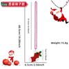 Decorações de Natal Alce Boneco de Neve Colar Decoração de Festa Infantil Corrente de Contas Galvanizadas Pingente de Árvore de Natal de Papai Noel Cordão