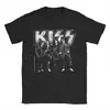 Talla europea transfronterizaCamiseta gráfica de banda clásica top KISS camiseta de hombre negro azul gris