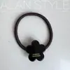 Cuerda para el pelo de Ácido Acético Coreana Francesa Lindo Dibujo Animado de Flor Cuerda para el pelo Estampado de Leopardo Francés Cuerda para el pelo de Cola de Caballo Alta Accesorios para el Cabello para Mujeres