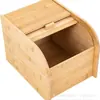 Caja de Almacenamiento de Grano de Madera Tapa Deslizante Caja Distribuidora de Grano Cubeta de Arroz Sellada Caja para Snacks Pan Caja para Cereales