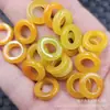 Jadeíte Jade Amarelo Fei Furo Grande Fivela de Jade Anel Contas Soltas de Jade Laranja Laranja Argola para Pendurar Argola de Corrida Pulseira Contas de Buda Contas para Joias
