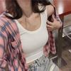 Colete Feminino Exterior 2021 Novo Verão Moda Sexy Sling Sling Estilo Coreano Emagrecimento All-match Base Sem Mangas Top Inner Wearing