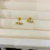 Brincos Geométricos de Aço Titânio com Zircônia com Tarraxas de Bola para Mulheres, Brincos de Aço Titânio Brilhantes, Série Buling Buling