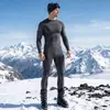 Ropa de Esquí de Secado Rápido para Exteriores Otoño e Invierno Deportes Conjunto de Ropa Interior de Esquí Transpirable que Absorbe la Humedad y Cálido Conjunto Deportivo de Compresión