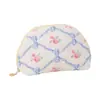 Nova Bolsa de Maquiagem Floral Estilo Ins Bolsa de Maquiagem Portátil Feminina Algodão Acolchoado Grande Capacidade Bolsa de Higiene Pessoal