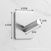 Gancho adhesivo resistente de acero inoxidable 304 transfronterizo, sin perforaciones, sin costuras, para puerta trasera de baño y cocina, gancho de metal