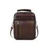 Bolsa de Ombro Masculina Retro Mais Vendida no Exterior, Bolsa Transversal Casual Clássica de Couro Bovino, Bolsa Portátil Multifuncional