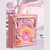Bolsa de Mão com Aparência Sofisticada, Bolsa para Livros, Bolsa para Ferramentas de Arte, Bolsa de Reforço para Menina Estudante do Ensino Fundamental, Bolsa para Provas, Bolsa de Reforço