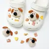 Acessórios de decoração de sapatos DIY para Crocs, fivelas decorativas fofas de pelúcia 3D de desenhos animados, leão e gato do zoológico para a superfície do sapato