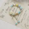 Venta al por mayor del fabricante Lindos Versátiles Dulces Accesorios Frescos de Verano Pulseras y Collares Azules con Cuentas Joyería Versátil