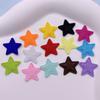Tela flocada de 1,8 cm con estrella de cinco puntas en relieve, accesorios para el cabello hechos a mano, materiales decorativos, accesorios de ropa, accesorios