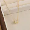 Corrente de clavícula elegante banhada a ouro real design de nicho feminino senso de design colar de cintura fina simples all-match joia de colar para estudante