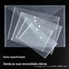 Saco de documento transparente A3 multi-tamanho A4 saco de armazenamento de grande capacidade horizontal snap-on file bag simples A5 saco de documento