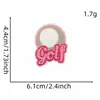Nuevo Parche de Tela Bordado de Bola de Golf Rosa de Dibujos Animados Serie Deportiva Accesorios para Ropa Parche Bordado Parche Listo para la Venta