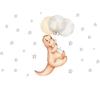 Nuevo FX-B259 Hipopótamo de Dibujos Animados Luna Nubes Buenas Noches Dormitorio Infantil Entrada Embellecimiento Adhesivo Decorativo de Pared