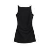Estilo Celebridad Vestido Slim de Un Hombro con Cintura Plisada Verano Nuevo Deseo Puro Sencillo sin Mangas Color Sólido Falda Corta
