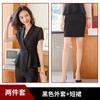 Traje de negocios de primavera y verano para mujer, traje pequeño de manga corta, traje formal, ropa de oficina, herramientas, ropa de trabajo de hotel.