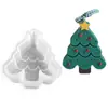 Vela de yeso aromaterapia con forma de árbol de Navidad piedra aromática herramienta para hornear molde de silicona mousse de chocolate