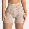 Pantalones Cortos de Yoga con Estampado de Leopardo, Bordes Dobladillos, de Amazon Transfronterizo, Shorts Deportivos Peach Levanta Glúteos para Correr al Aire Libre y Fitness