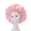 Amazon Venta al por Mayor Transfronteriza Gorro de Dormir Extra Grande Satén Redondo Sombrero de Ala Ancha para Mujer Tejido de Satén de Punto Sombrero de Alta Elasticidad