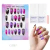 24 Peças de Unhas Postiças Usáveis para Adultos Produtos Acabados Transfronteiriços Patches de Manicure de Alta Qualidade Manicure Amêndoa Removível Atacado