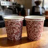 Copos de papel descartáveis de 6 oz impressão de logotipo copos de papel publicitários copos para bebida quente café chá grau alimentício espessados fabricante atacado