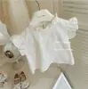 Conjunto de Verão para Bebê 2026 Novo Estiloso Blusa com Manga Flare para Menina e Saia Floral Conjunto de Duas Peças Super Fofo Roupas de Verão para Crianças