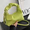 Bolso de Mano Pequeño Plisado Texturizado Estilo Coreano para Mujer 2025 Nuevo Bolso Cuadrado Pequeño de Moda Simple Nicho Versátil Bolso de Hombro