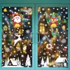 Decorações de Natal da Amazon Homem de Gengibre Criativo Adesivos Eletrostáticos Suprimentos para Festa de Natal Boneco de Neve Adesivos para Vidro