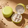 Caja de joyería portátil directa de fábrica con espejo, caja de joyería de lujo de alta gama, caja de almacenamiento de pulsera de cristal, collar, pendientes al por mayor