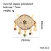Collar Pulsera Accesorios Rana Chapado en Oro Cobre que Conserva el Color con Circonita Ojo del Diablo Llave Helado Labios Más Vendidos Europeos y Americanos