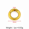 Aço Inoxidável Banhado a Ouro 18K Fecho Redondo de Mola Conector de Extremidade para Colar Pulseira DIY Anel de Chaveiro Resistente à Cor