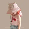Nuevo Sombrero de Protección Solar para Niños, Sombrero de Verano con Ala Ancha y Protección para el Cuello para Niños y Niñas, Sombrero de Protección Solar para Niñas, Sombrero Anti-UV