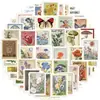 50 Pegatinas de Sellos Retro Graffiti en Inglés Material para Cuaderno de Bocetos Decoración de Álbum de Recortes Pegatinas Impermeables Autoadhesivas