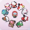Nuevos Zapatos de Cueva de Halloween Decorativos Dibujos Animados Lindos Zapatos de Hello Kitty Hebilla de Zapato de Flor Especial Transfronterizo de Amazon Para en stock