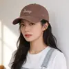 Gorra de Béisbol de Ala Ancha con Parte Superior Suave Estilo Coreano para Mujer, Bordado Simple de Letras, Gorra de Pato de Ala Ancha, Sombrero de Sol Versátil Casual