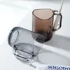 Vaso enjuague bucal simple para niños, vaso para cepillarse los dientes, vaso de agua transparente estilo ins, vaso para cepillo de dientes de pareja de estudiantes con asa