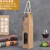 Caja de Regalo para Vino de Diez Piezas Individual/Doble Caja de Empaque Caja de Papel Caja de Regalo Caja Personalizada para Vino y Licores con Asa